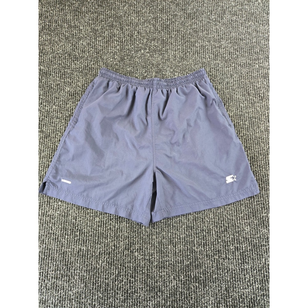 Starter Mens Athletic Shorts Navy Blue Elastic Waist Gym Running Size M